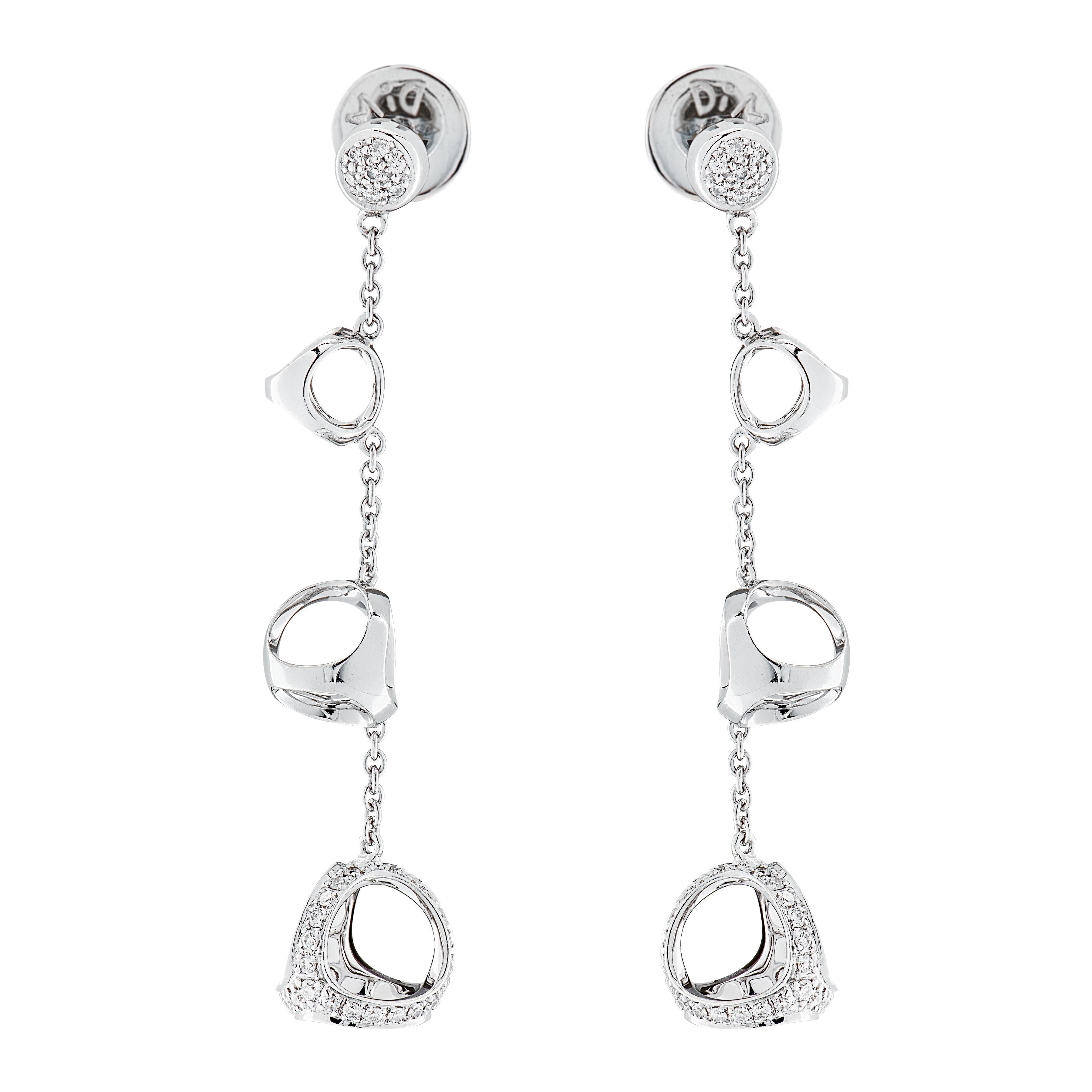 Donna Orecchini a pendente con diamanti Di Modolo Triadra in vendita