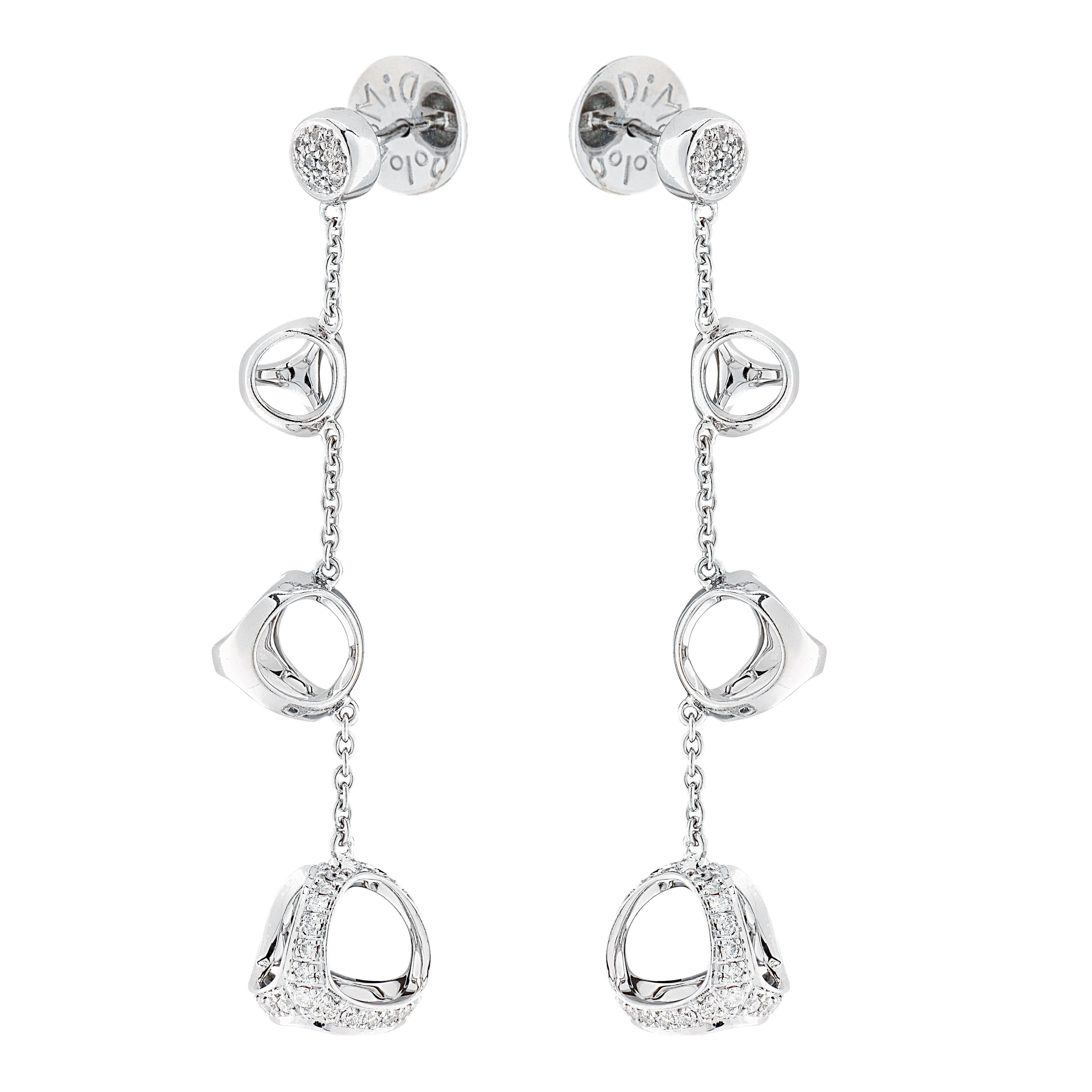 Orecchini a pendente con diamanti Di Modolo Triadra in vendita 2