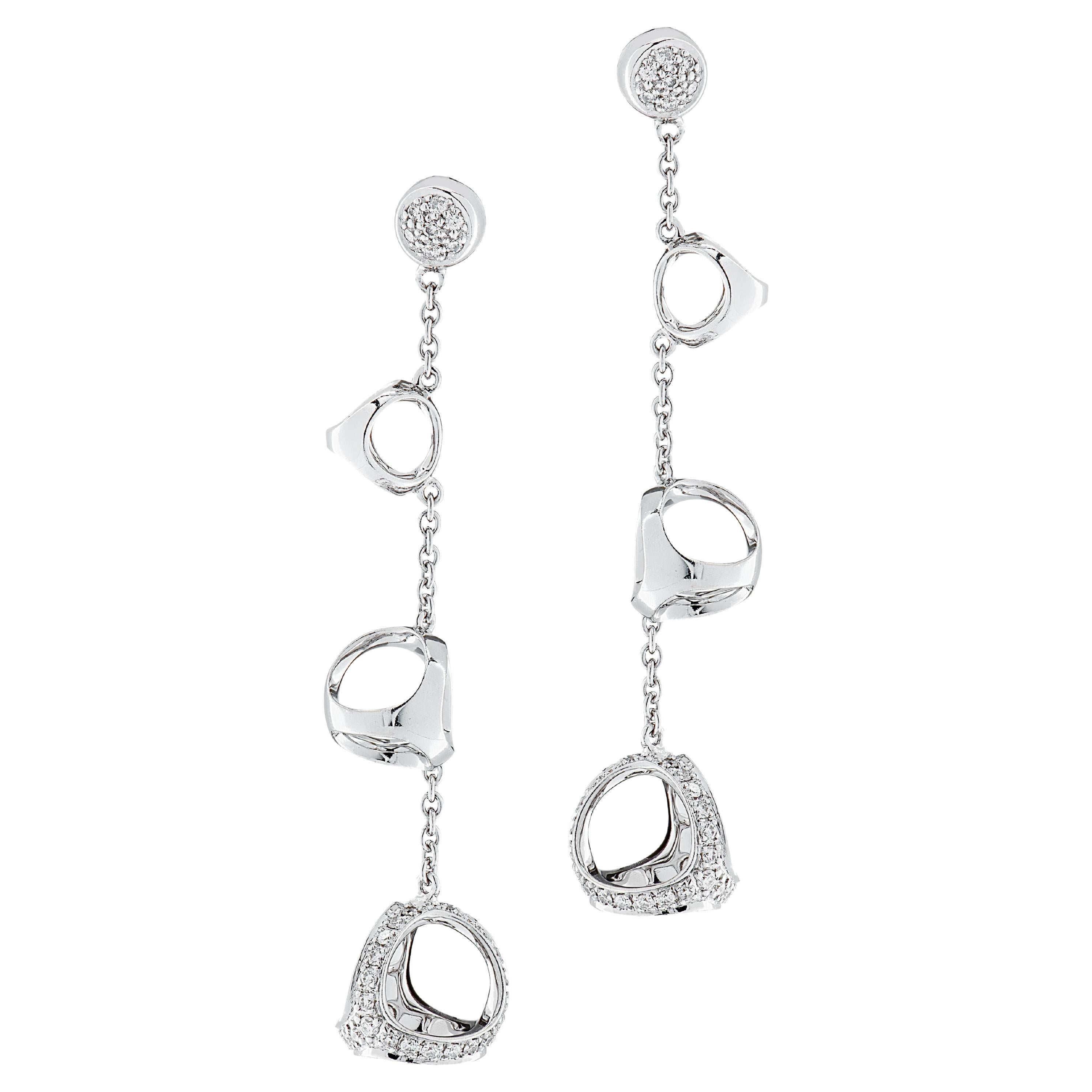 Orecchini a pendente con diamanti Di Modolo Triadra in vendita