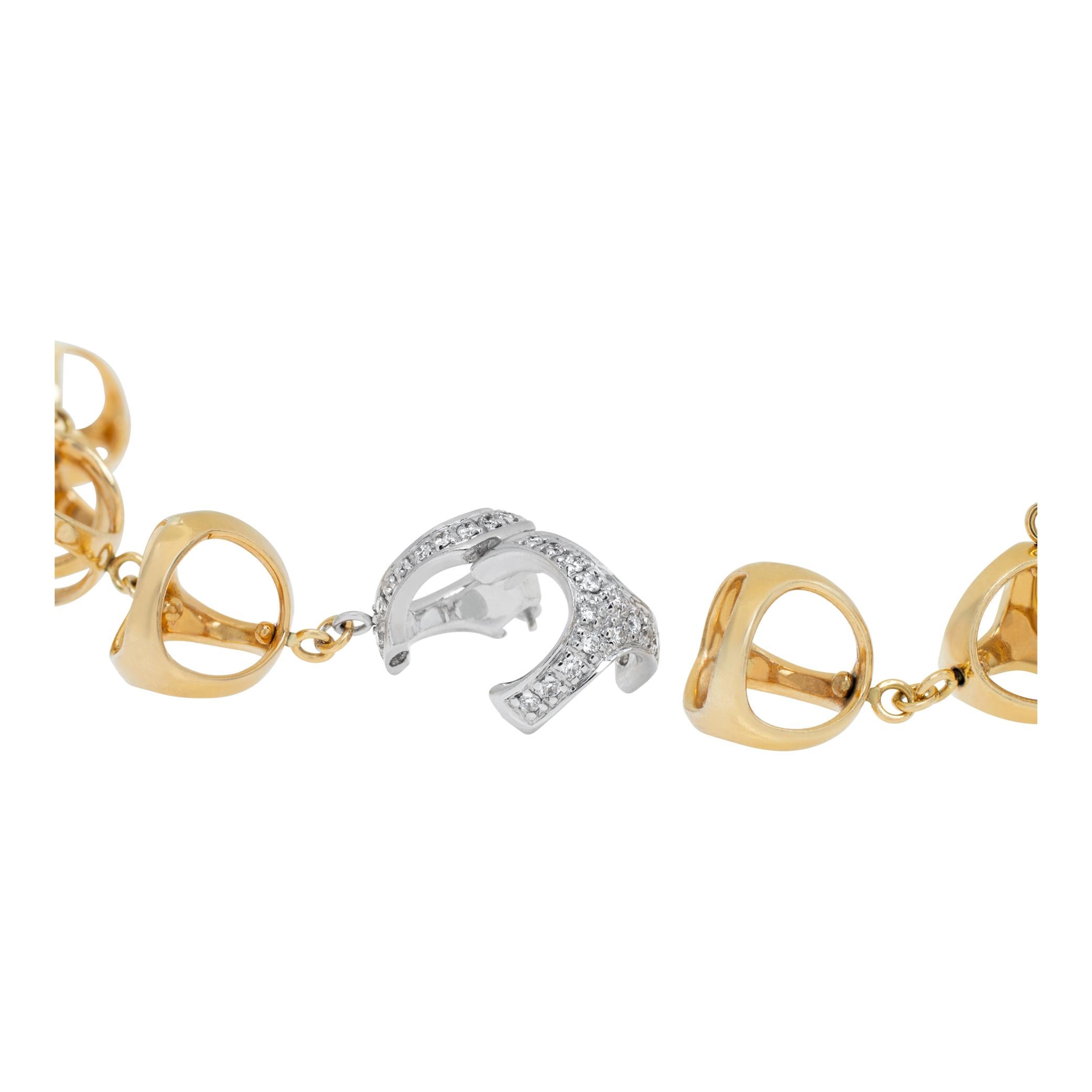 Di Modolo Triadra Milano - Bracelet à cages triangulaires en forme de dôme et de diamants de 2 tons Pour femmes en vente