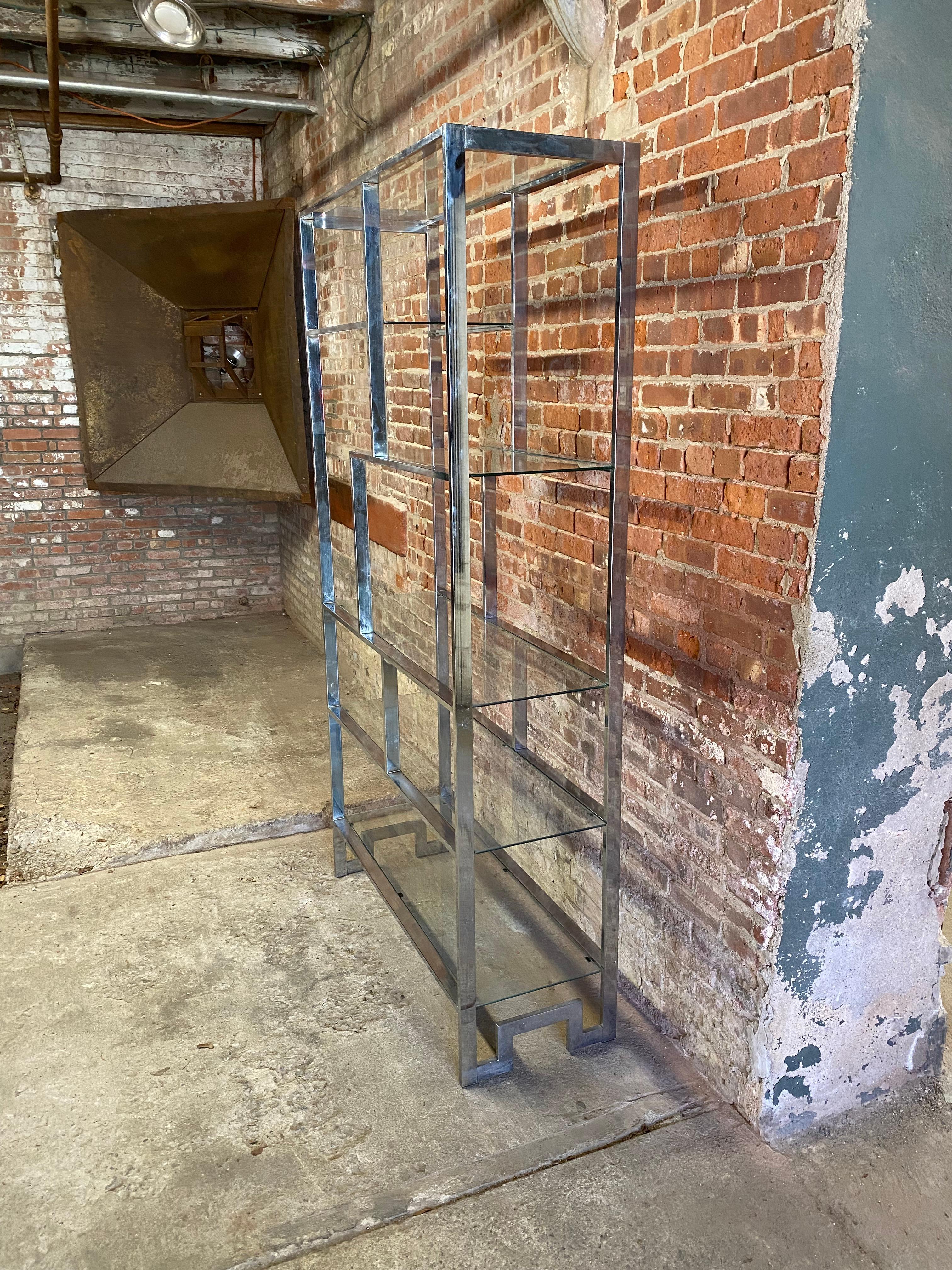 DIA Chrome and Glass Etagere In Good Condition In Garnerville, NY