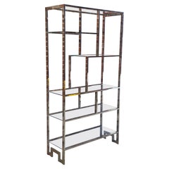 DIA Chrome and Glass Etagere