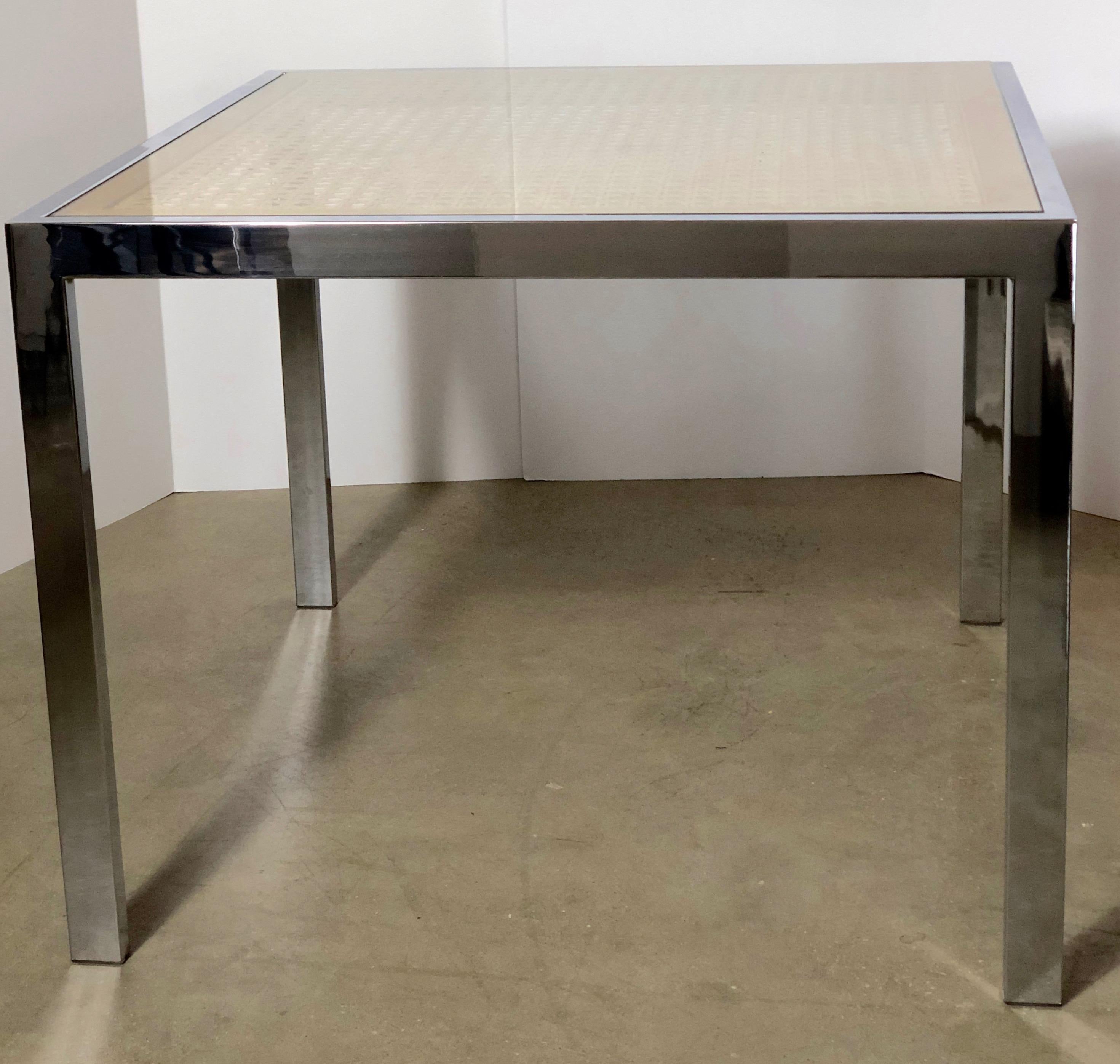 chrome plated dining table