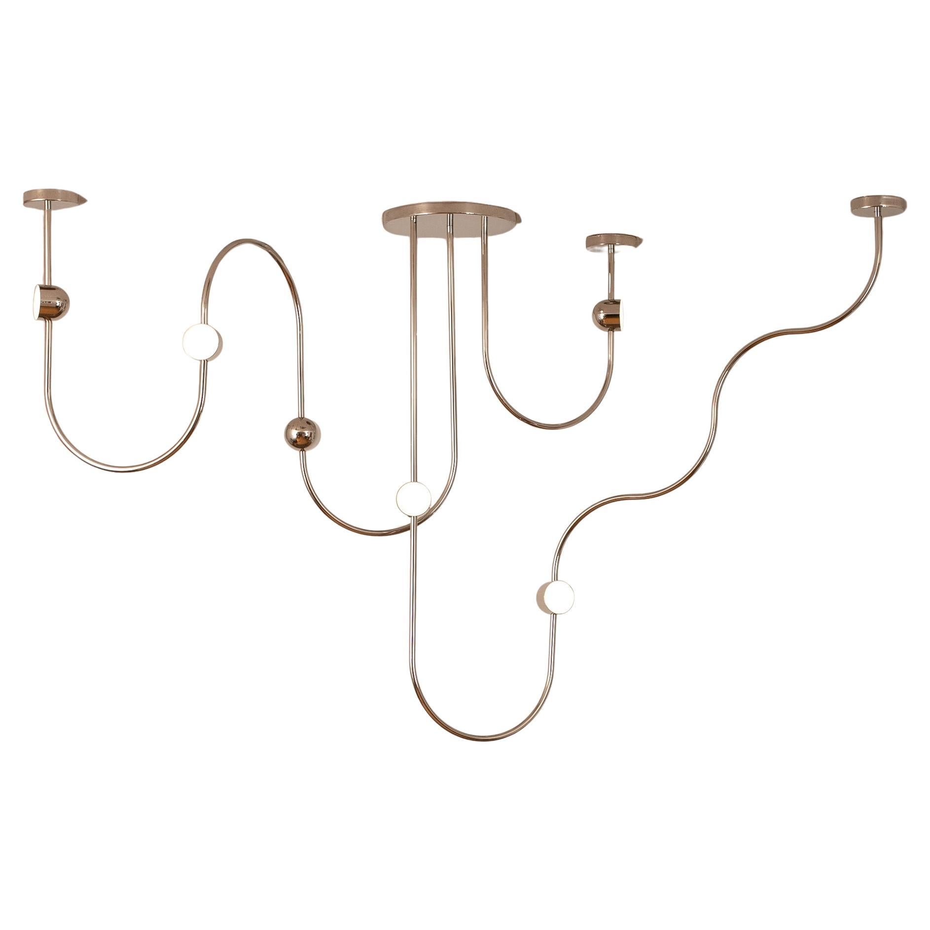 Lampadario LED contemporaneo Dia, Config. 3, Ottone massiccio, Fatto a mano/finito, Arte