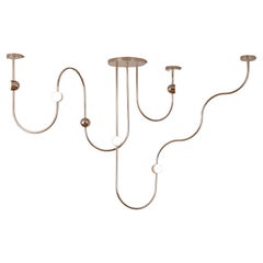 Lampadario LED contemporaneo Dia, Config. 3, Ottone massiccio, Fatto a mano/finito, Arte