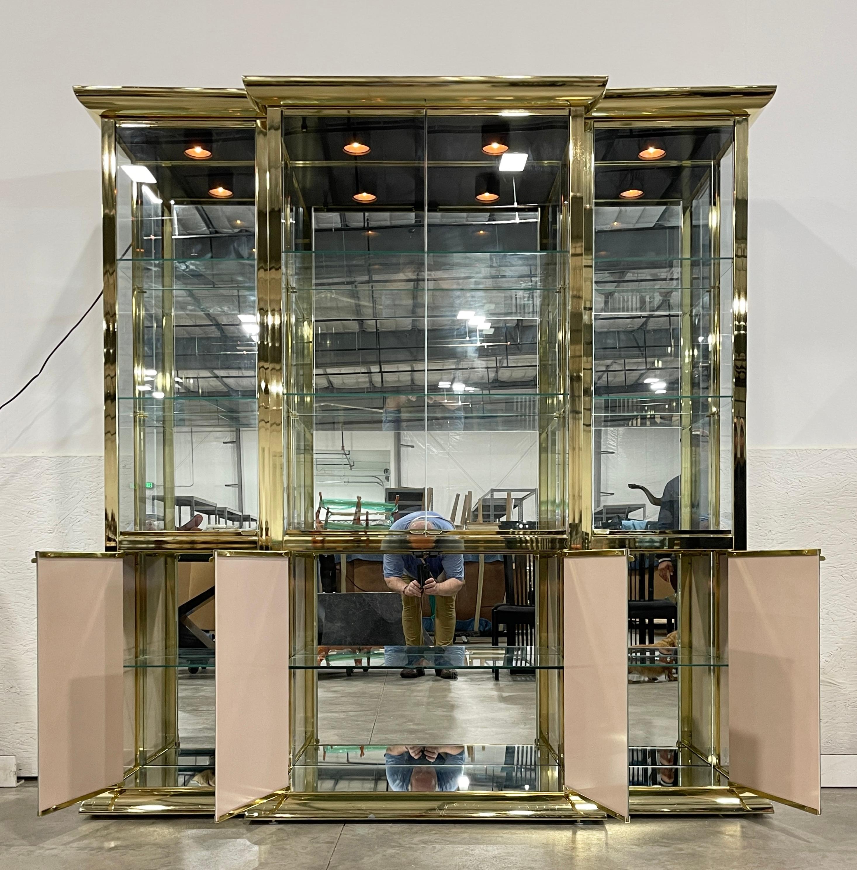 DIA Design Institute America Brass Vitrine Display Case at 1stDibs
