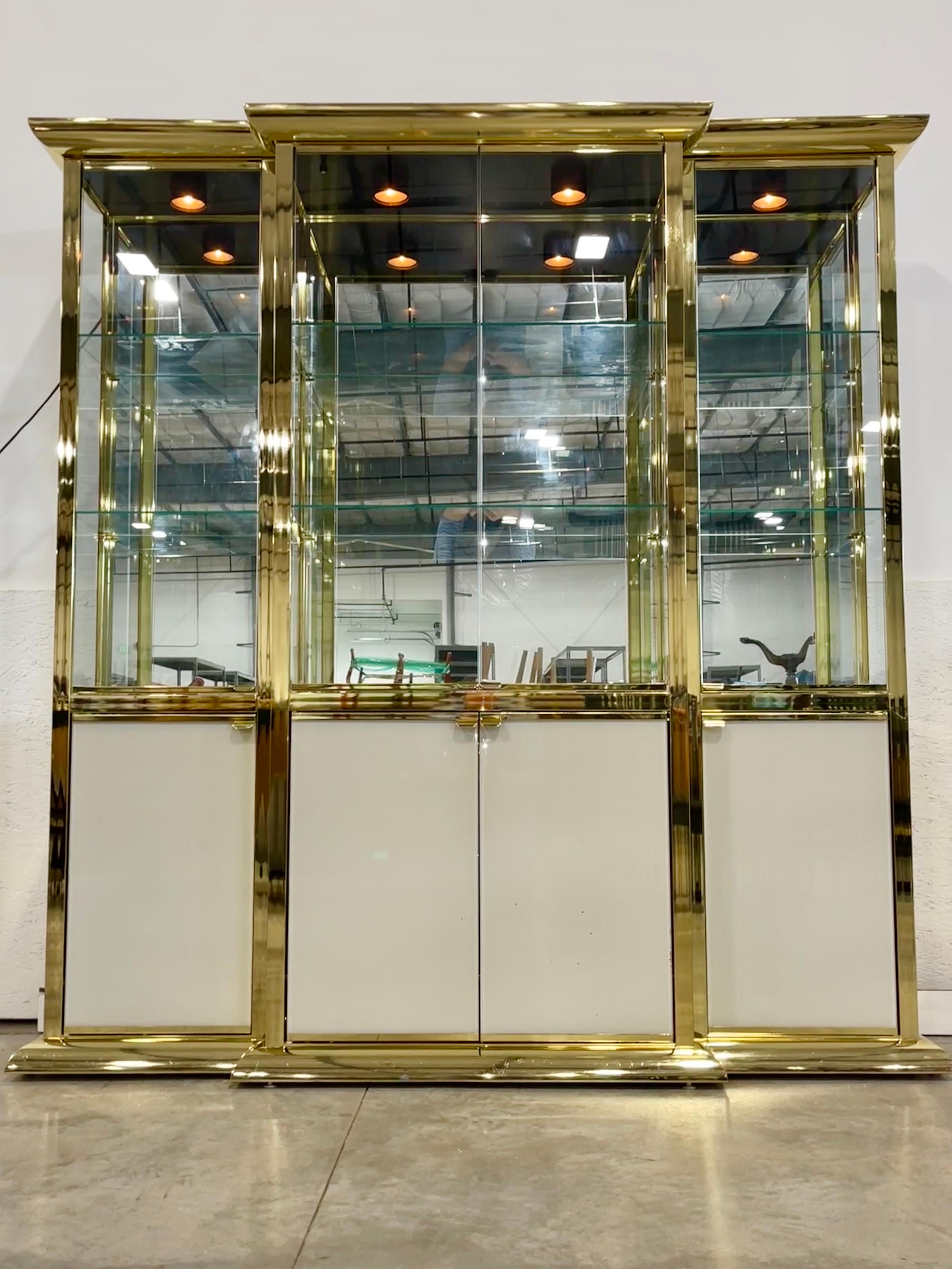 DIA Design Institute America Brass Vitrine Display Case at 1stDibs