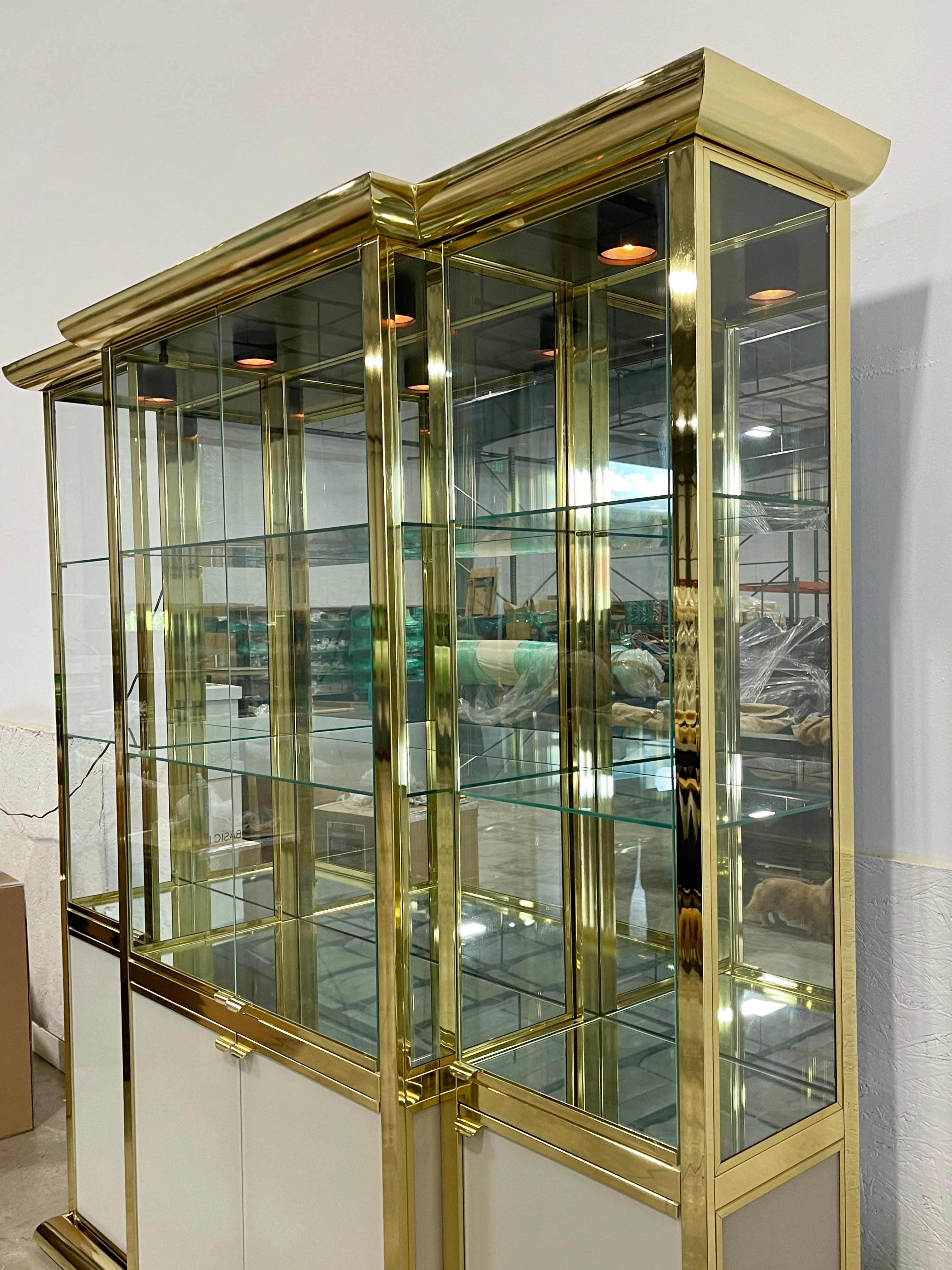 DIA Design Institute America Brass Vitrine Display Case at 1stDibs
