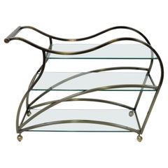 DIA Design Institute of America Modern Curvaceous Sculptural Bar or Tea Cart