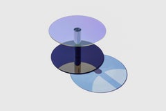 DIA Gold Indigo Glass 30cm Hand-crafted Contemporary Designer Side Table