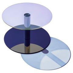 DIA Gold Indigo Glass 30cm Hand-crafted Contemporary Designer Side Table