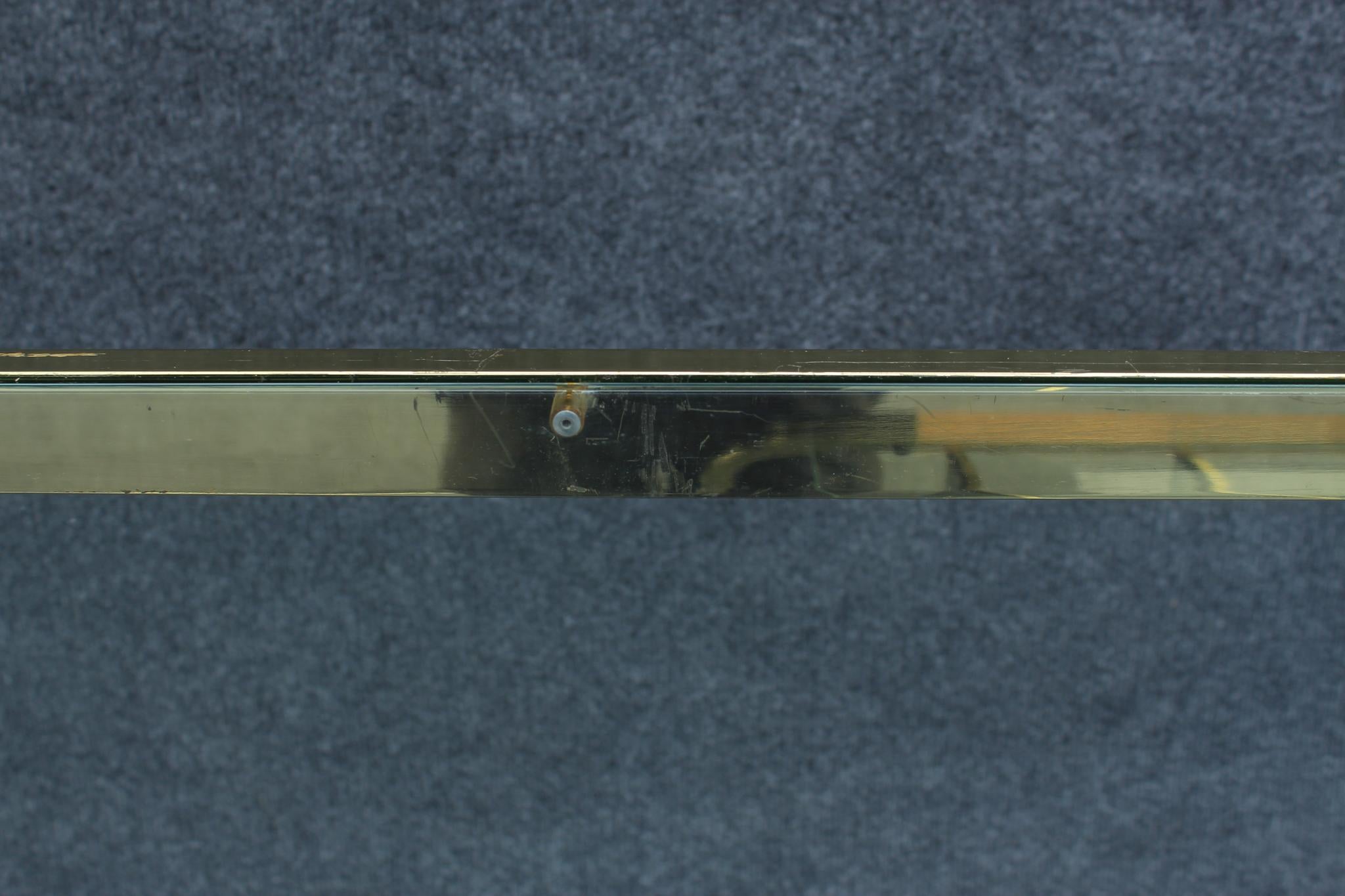 DIA Milo Baughman Style Adjustable Brass & Glass Etagere Mid Century/Art Deco For Sale 5
