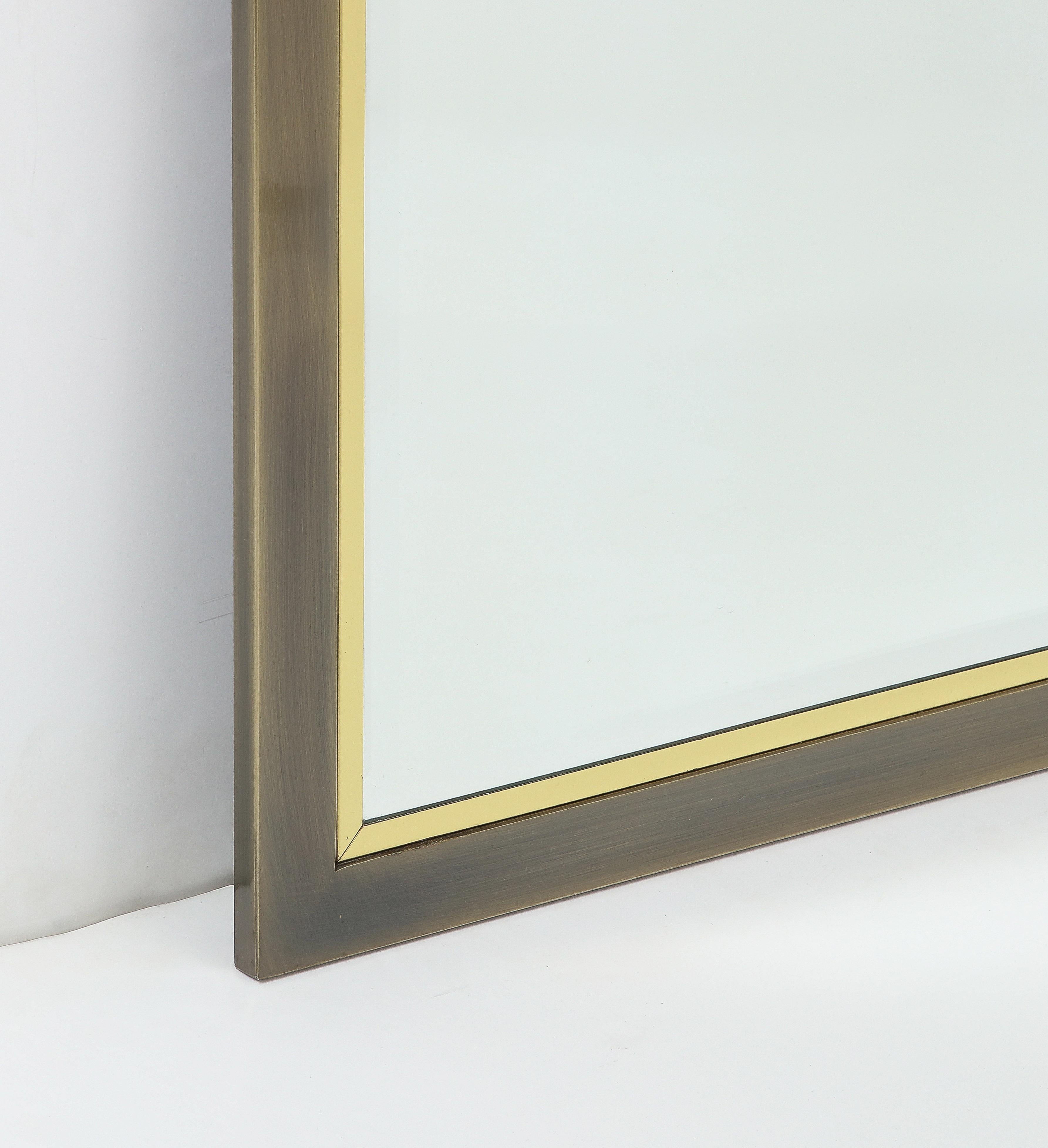 DIA Neoklassizistischer Spiegel aus Bronze und Messing im Angebot 4