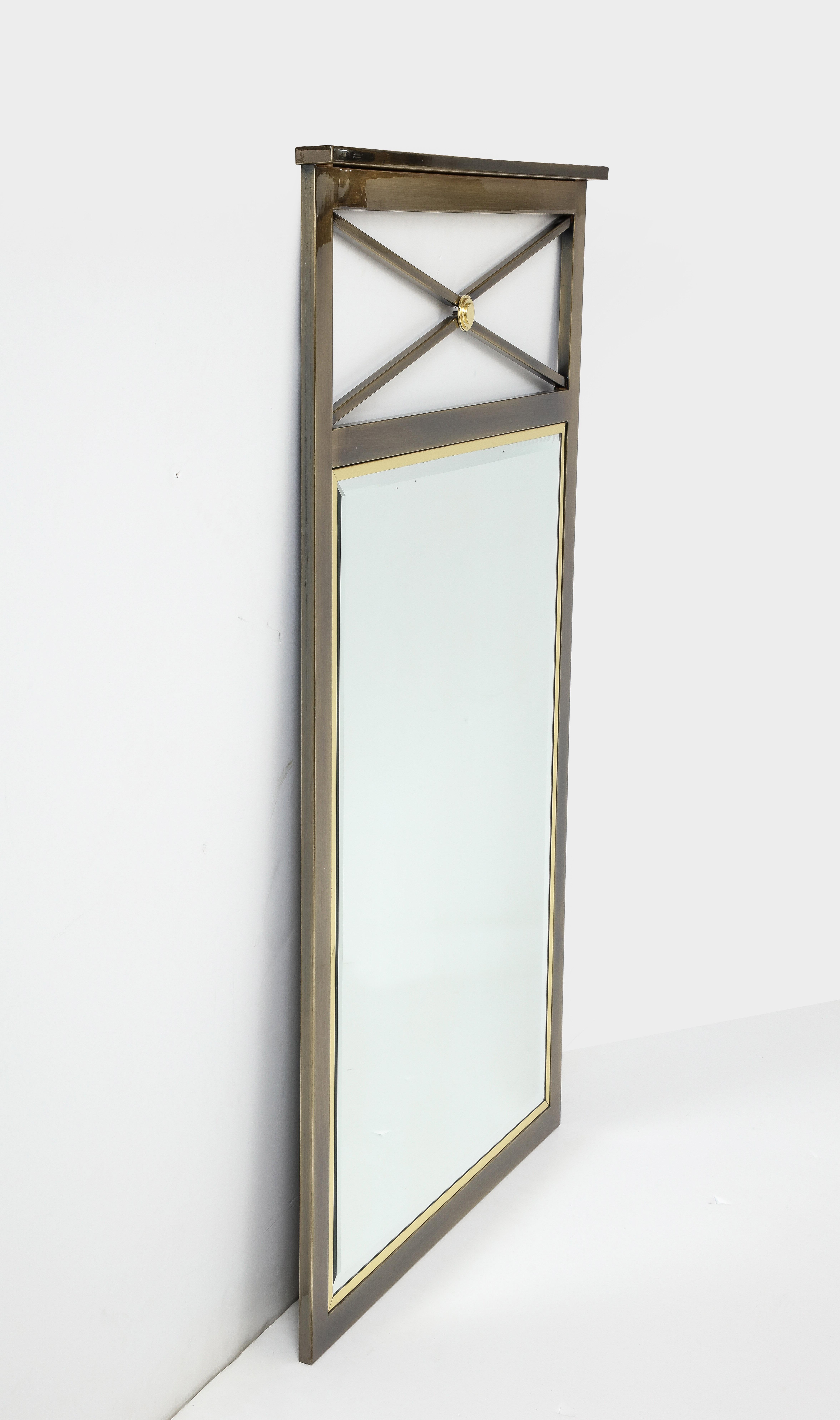 Empire DIA Neoclassical Bronze, Brass Mirror For Sale