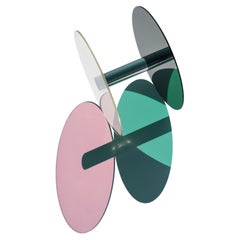 DIA Pink Green Glass 30cm Hand-crafted Contemporary Designer Side Table