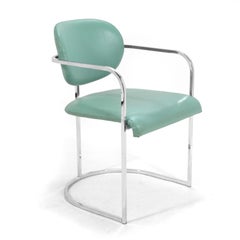 DIA Set of Six-Chrome Framed Armchairs