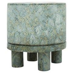Diabase Volcanic Rock Side Table, Unique Hand-Sculpted, Rooms