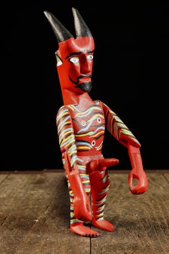 Diablo Fálico  Contemporary Articulated Oaxacan Alebrije