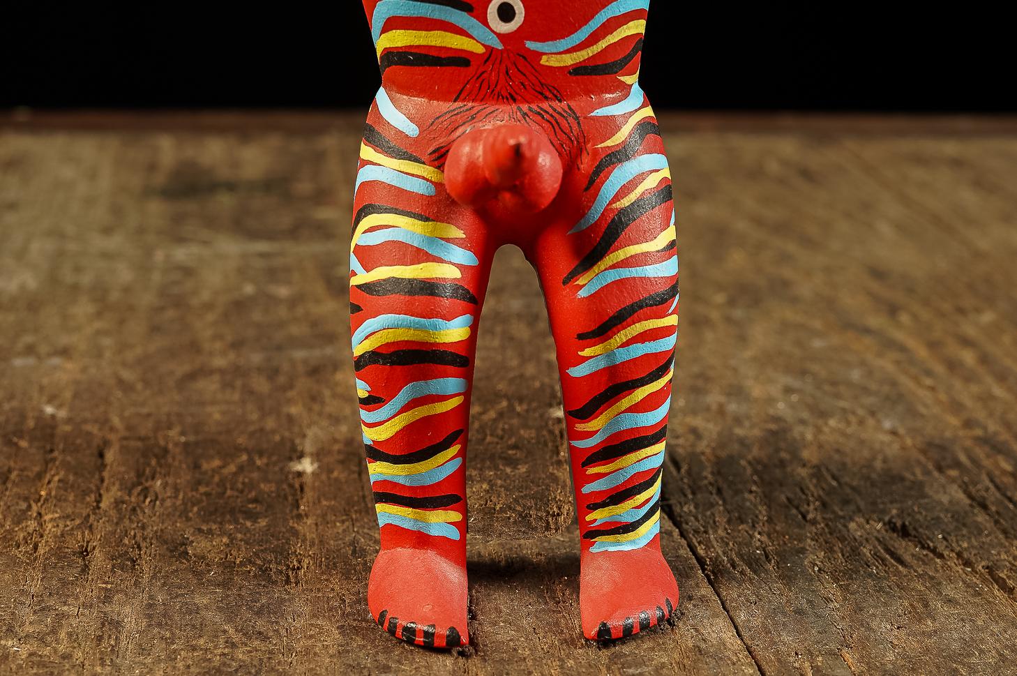 Diablo Fálico  Alebrije contemporain articulé de Oaxaca Bon état - En vente à Dekalb, IL