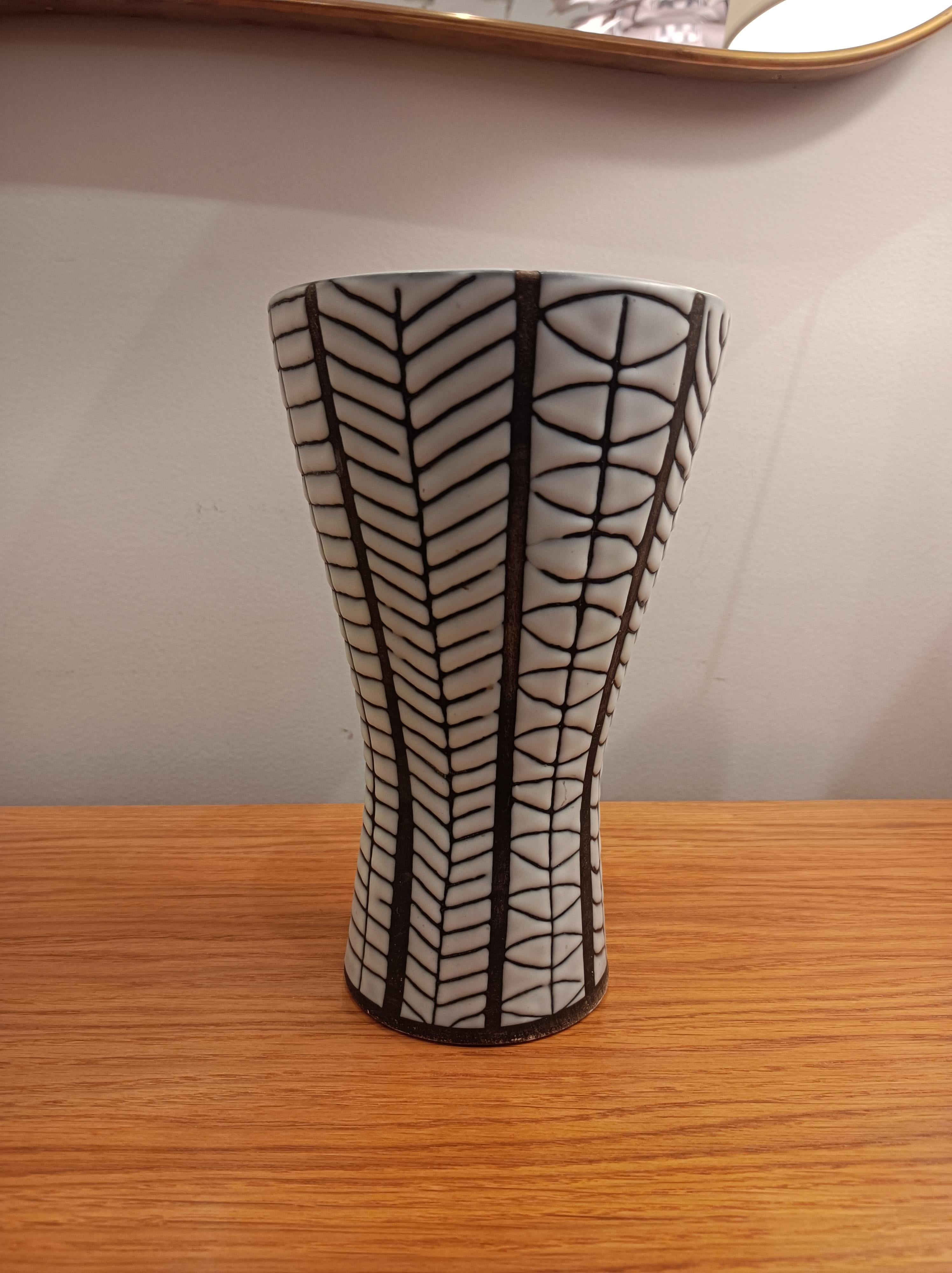 Émaillé Vase en céramique Diabolo de Roger Capron, France