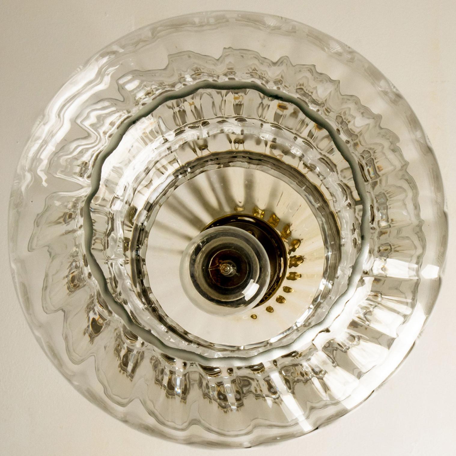 Diabolo Clear Glass Pendant made in Czech Republic, 1960s For Sale 3
