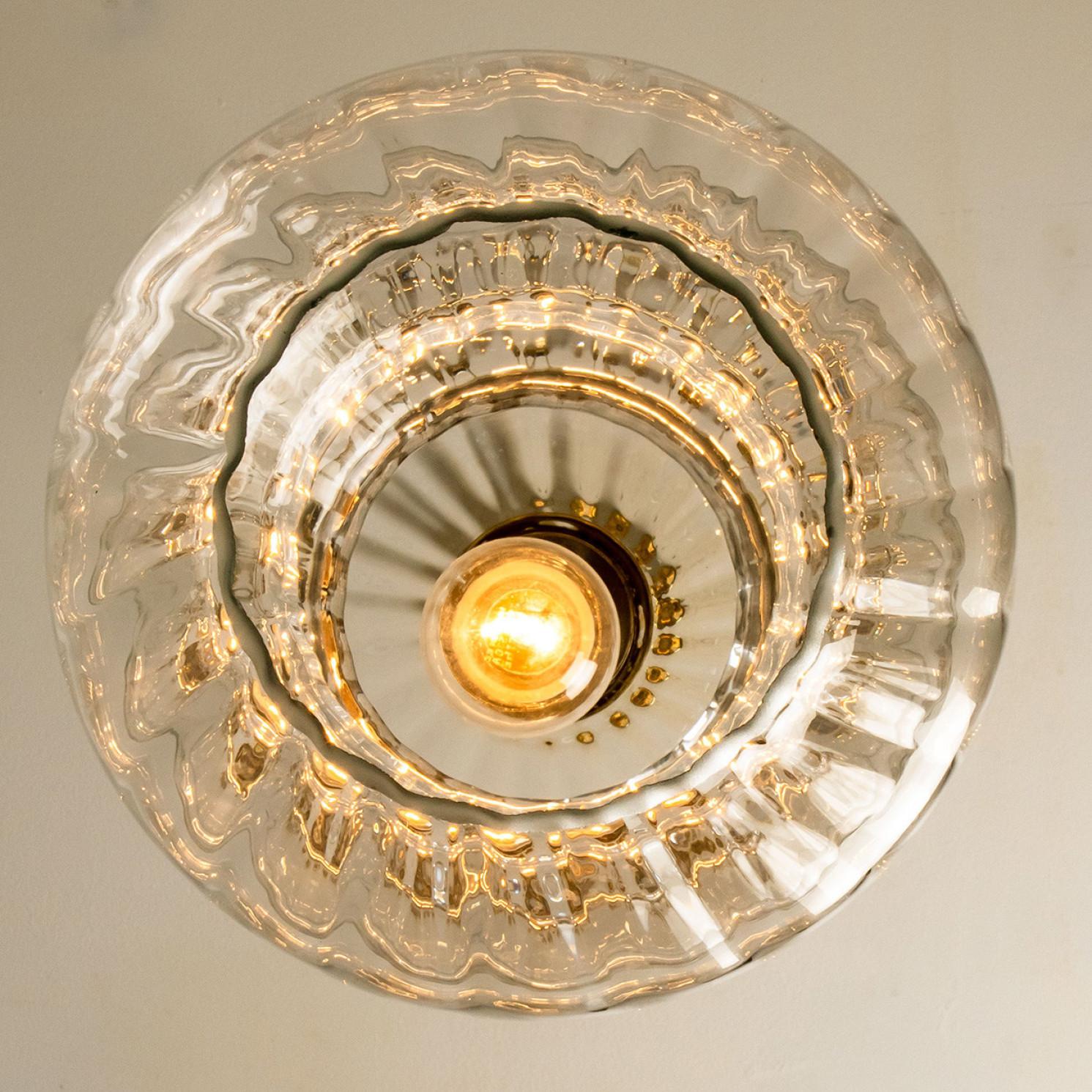 Diabolo Clear Glass Pendant made in Czech Republic, 1960s For Sale 6