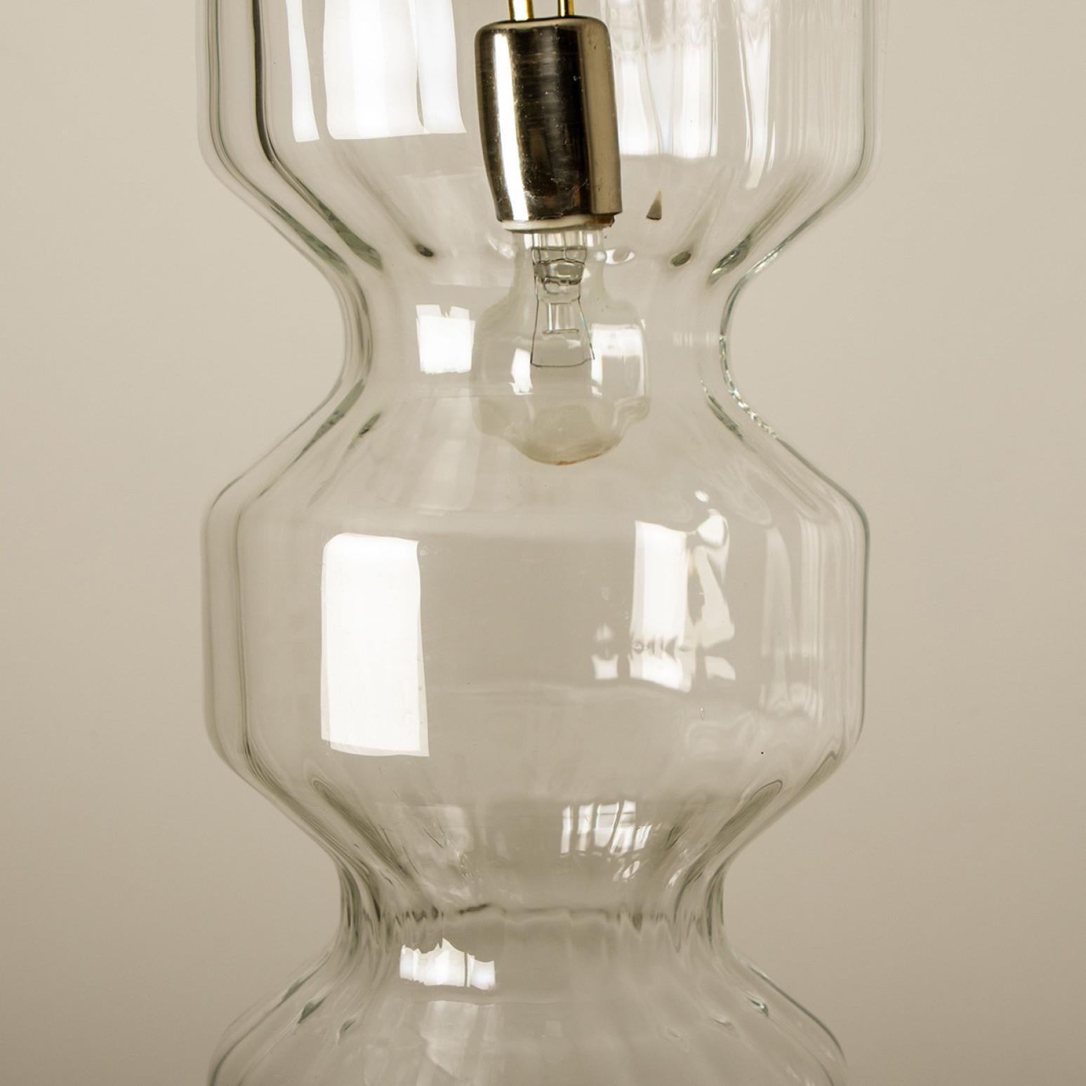 Other Diabolo Clear Glass Pendant made in Czech Republic, 1960s For Sale