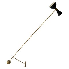 Diabolo Floor Lamp in Brass , Italy
