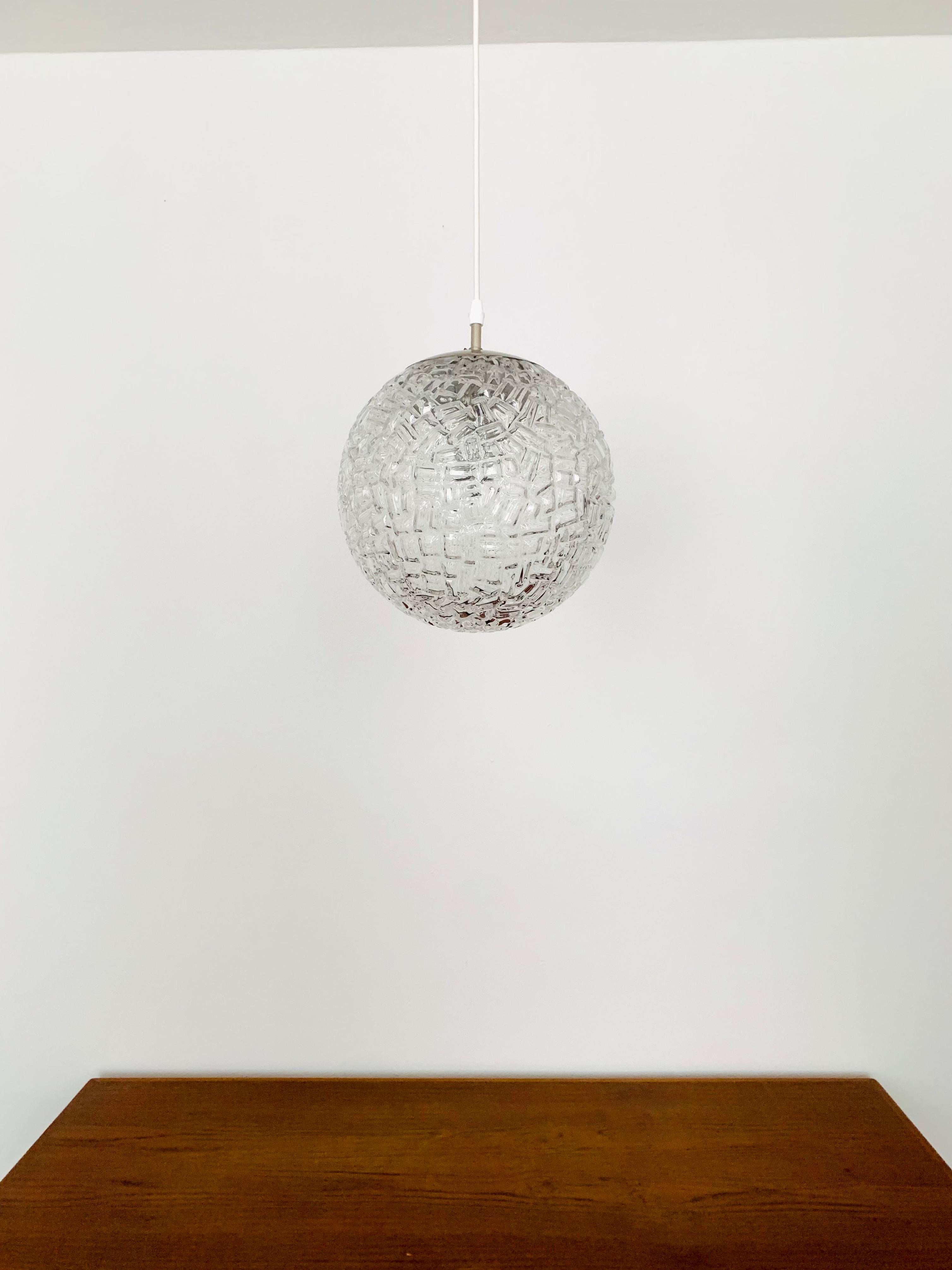 Diabolo Glass Pendant Lamp by Aloys Gangkofner for Peill and Putzler In Good Condition For Sale In München, DE