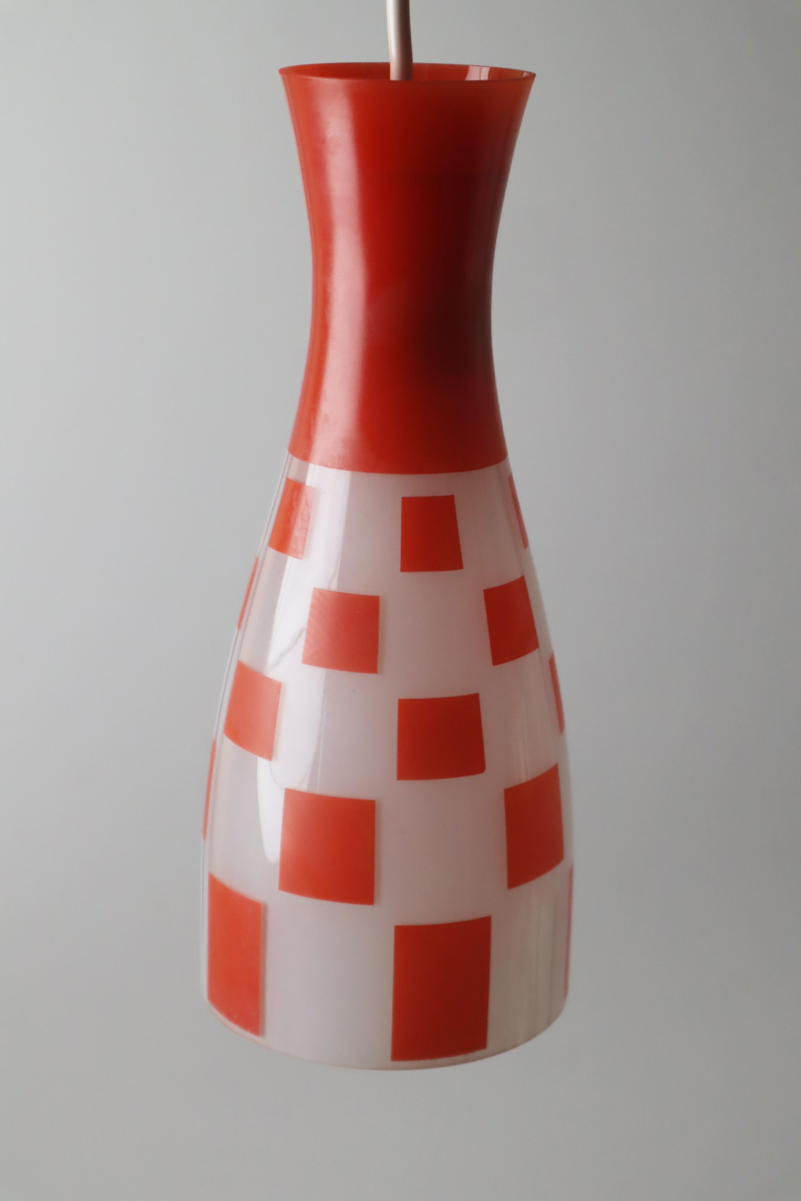 Diabolo Glass shade pendant Lamp 1950s For Sale 11