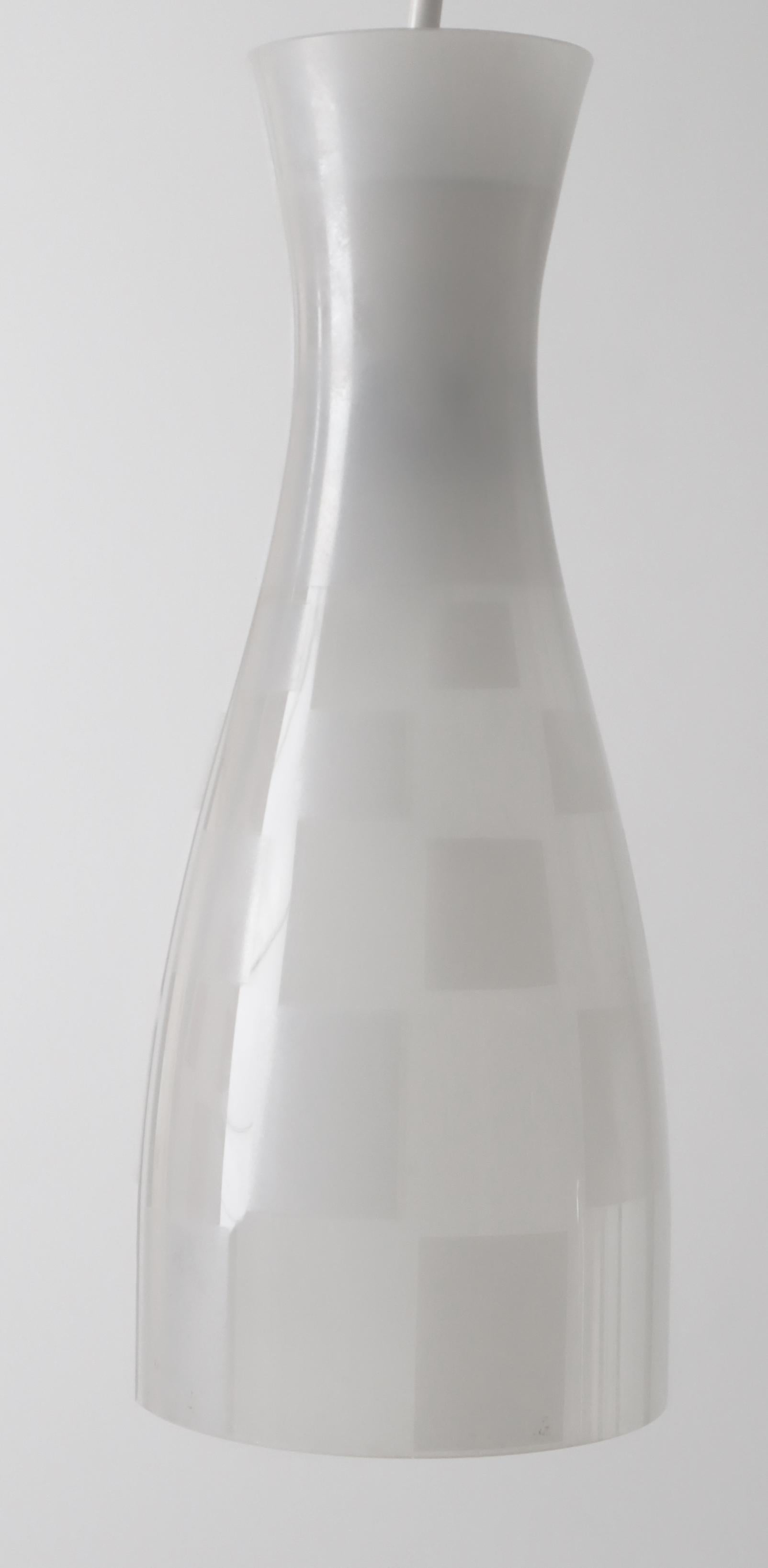 Diabolo Glass shade pendant Lamp 1950s For Sale 12