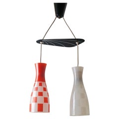 Diabolo Glass shade pendant Lamp 1950s