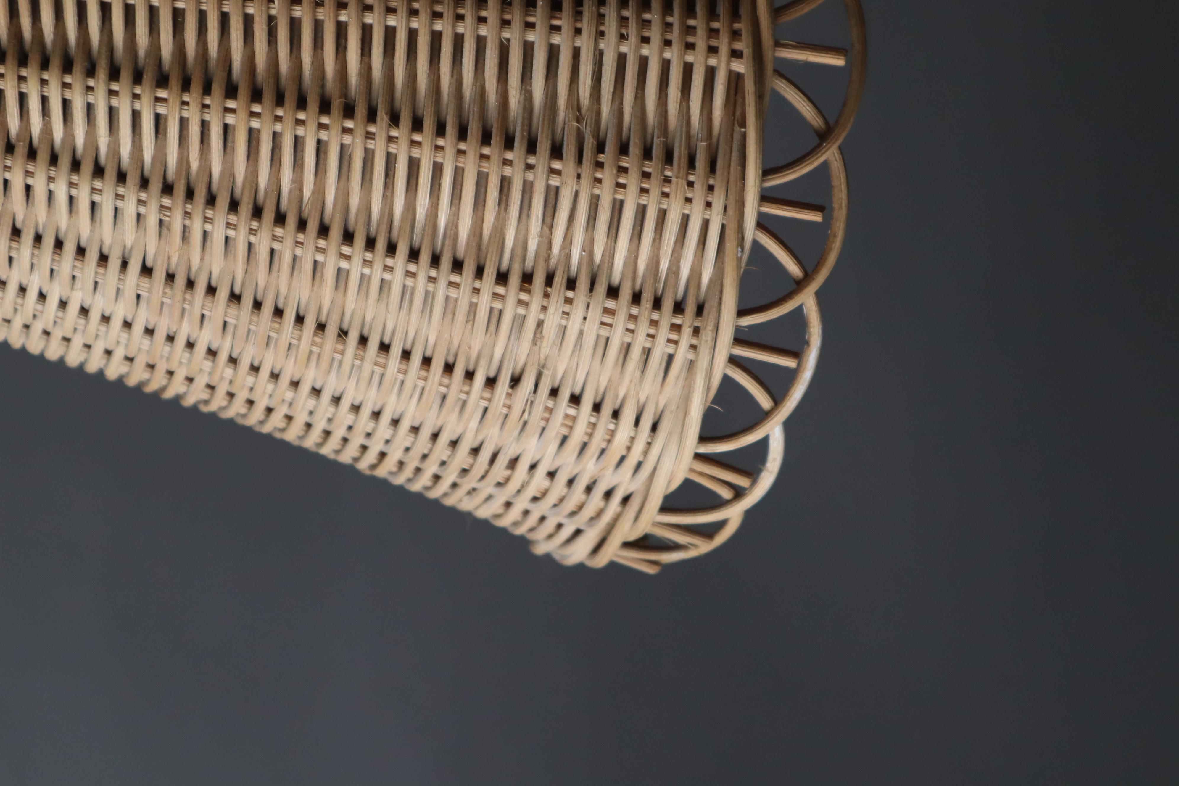 Lámpara colgante Diabolo Kiwi Boho Basket al estilo de J.T. Kalmar , años 50 en venta 6