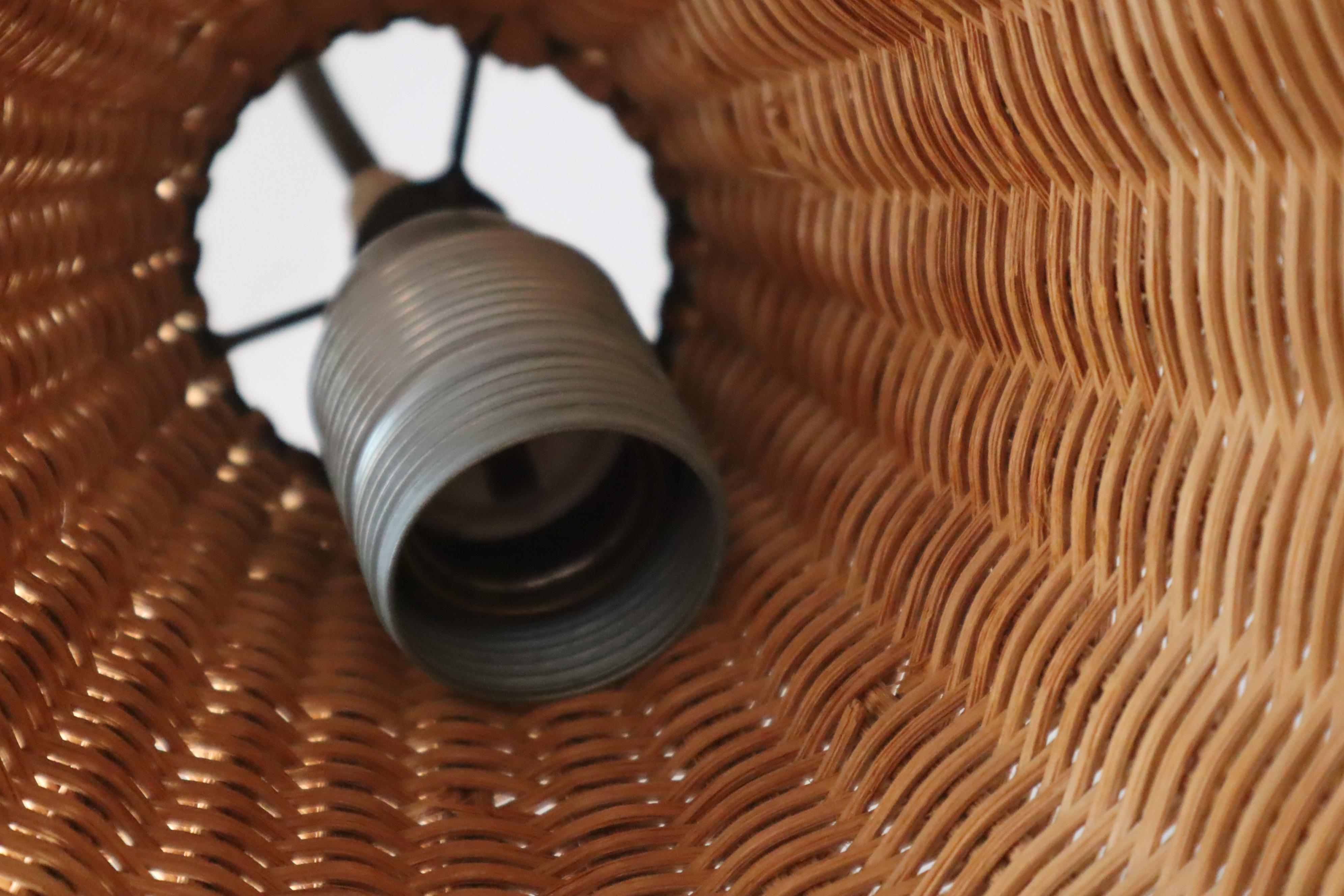 Lámpara colgante Diabolo Kiwi Boho Basket al estilo de J.T. Kalmar , años 50 en venta 12