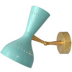 Diabolo Sconce in the Style of Stilnovo in Turquoise