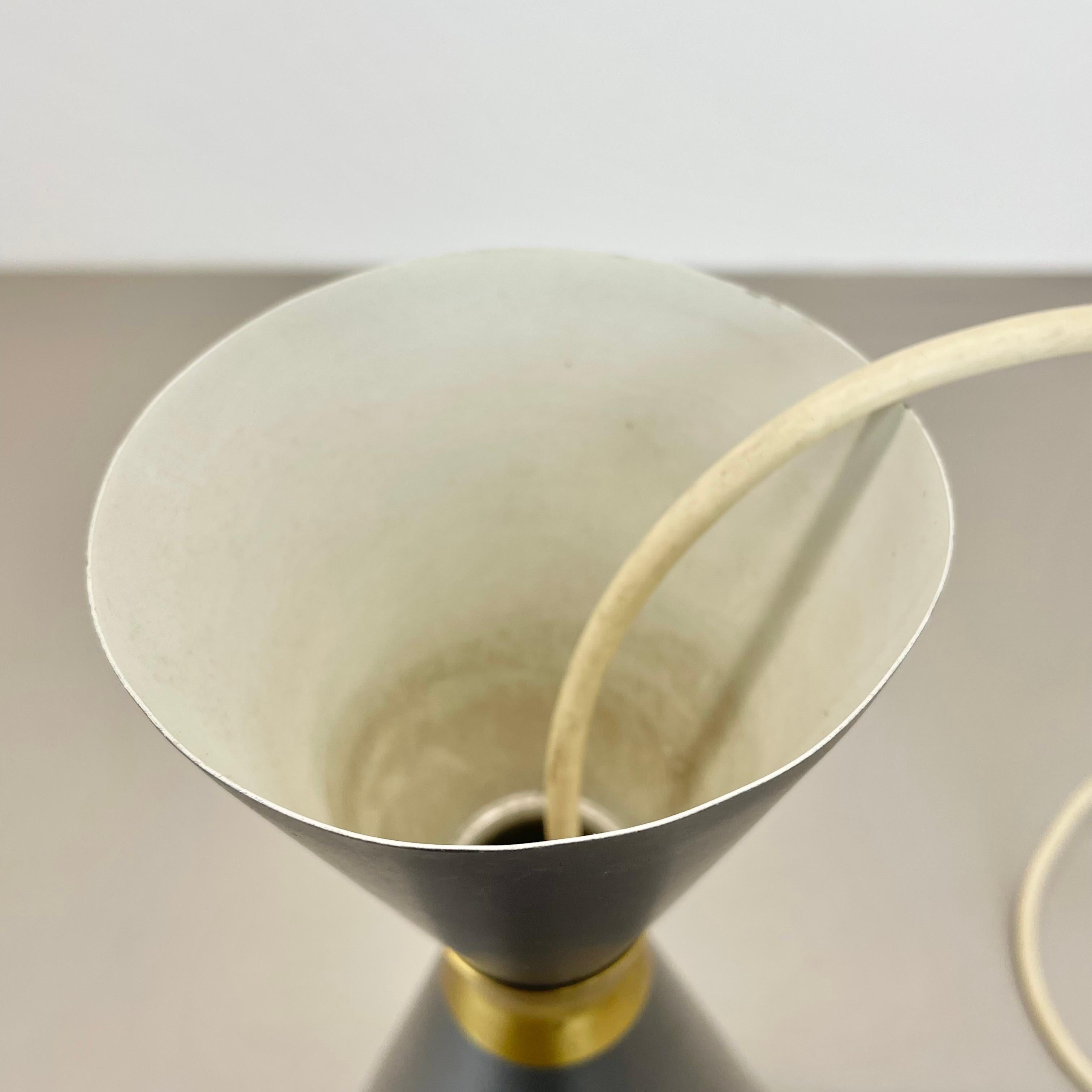 Lampada a sospensione in metallo grigio stile Diabolo Stilnovo di BAG TURGI, Svizzera 1950 in vendita 1
