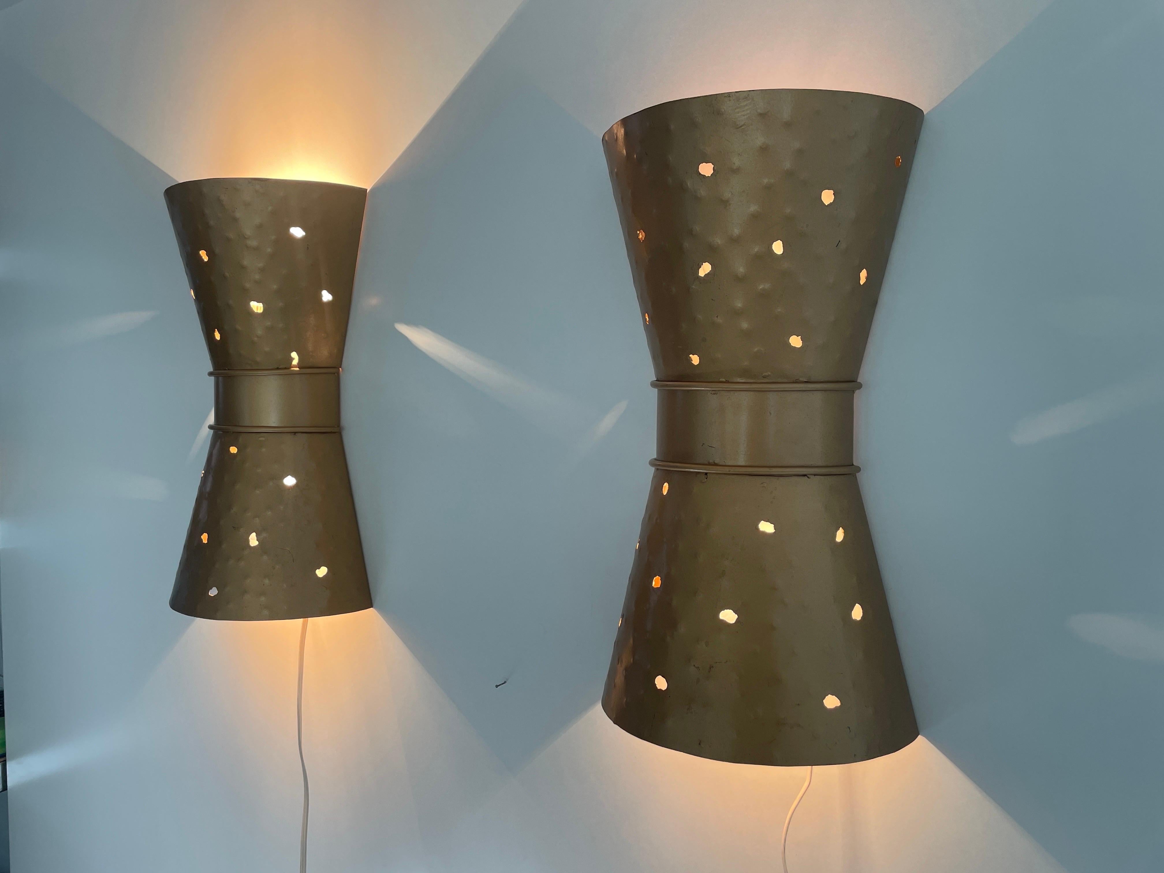 Diabolo Style Design Hand-crafted Pair of Sconces, 1970s, Germany For Sale 6