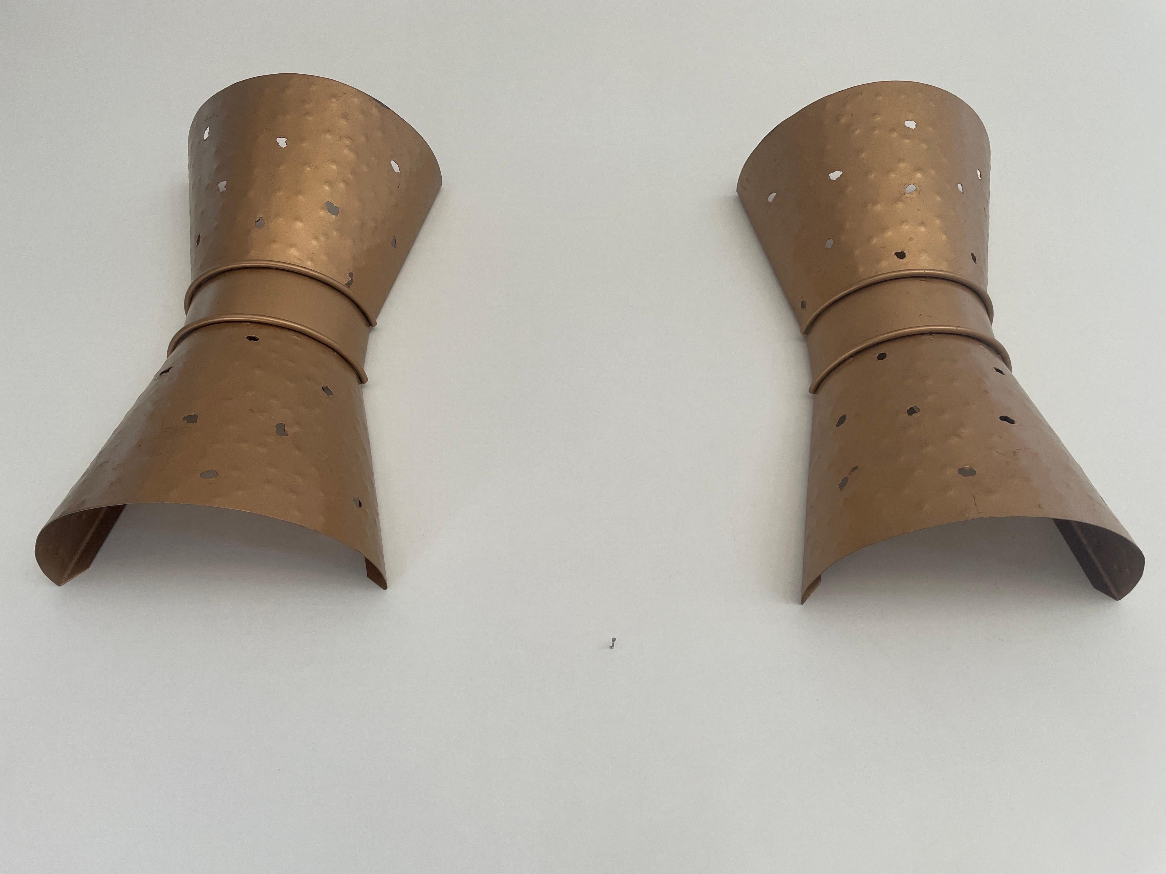 Mid-Century Modern Diabolo Style Design Hand-crafted Pair of Sconces, 1970s, Germany For Sale