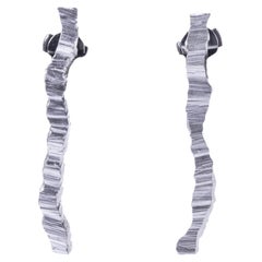 Contemporary Silver Dangle Earrings by Anne Chedeau, France, 2025