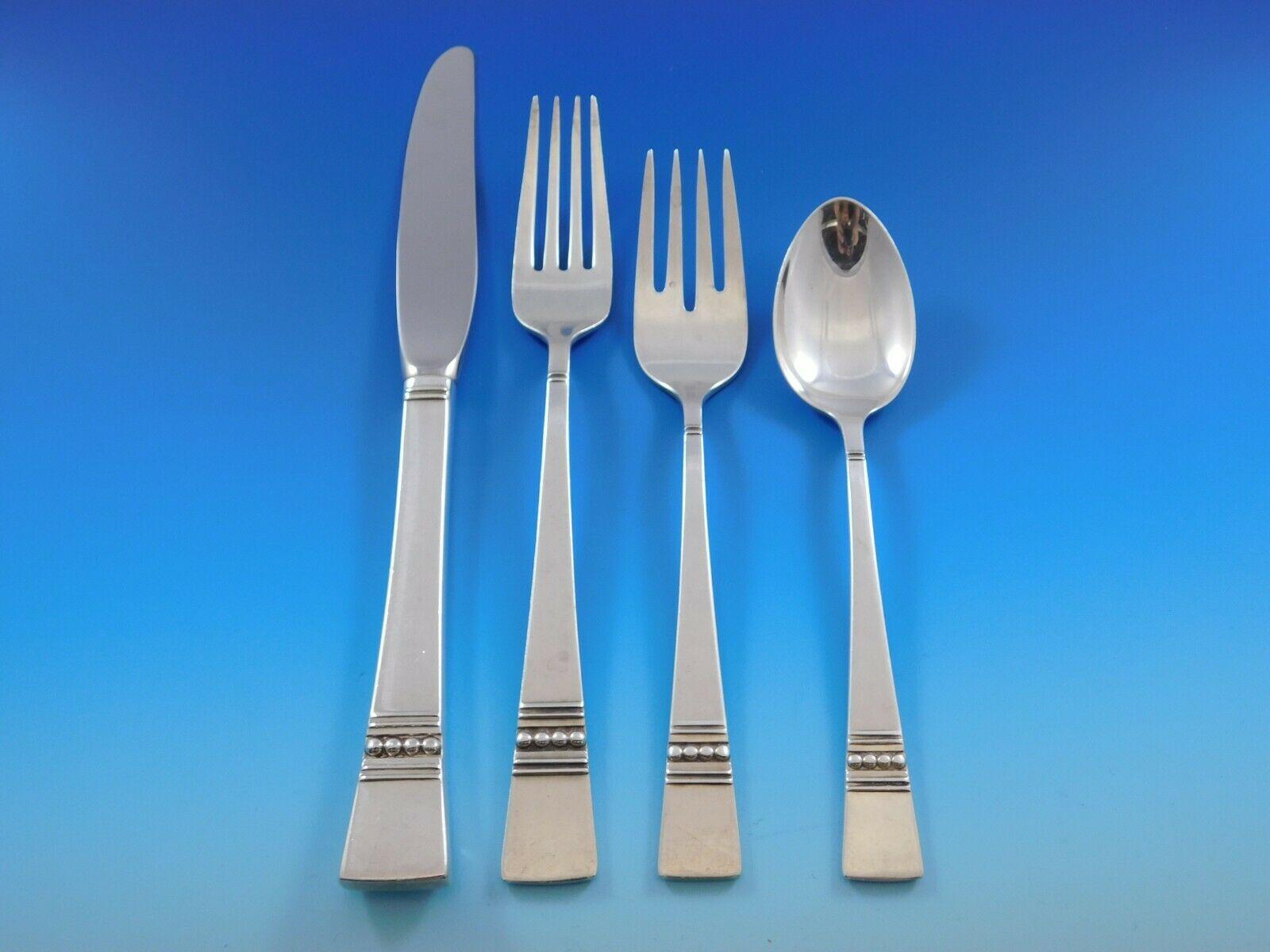 Diadem by Reed and Barton Sterling Silver Flatware Set for 12 Service 79 Pieces In Excellent Condition For Sale In Big Bend, WI