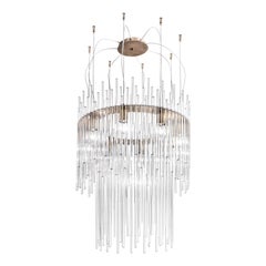 Lampadario Diadema 60 in cristallo di Vistosi