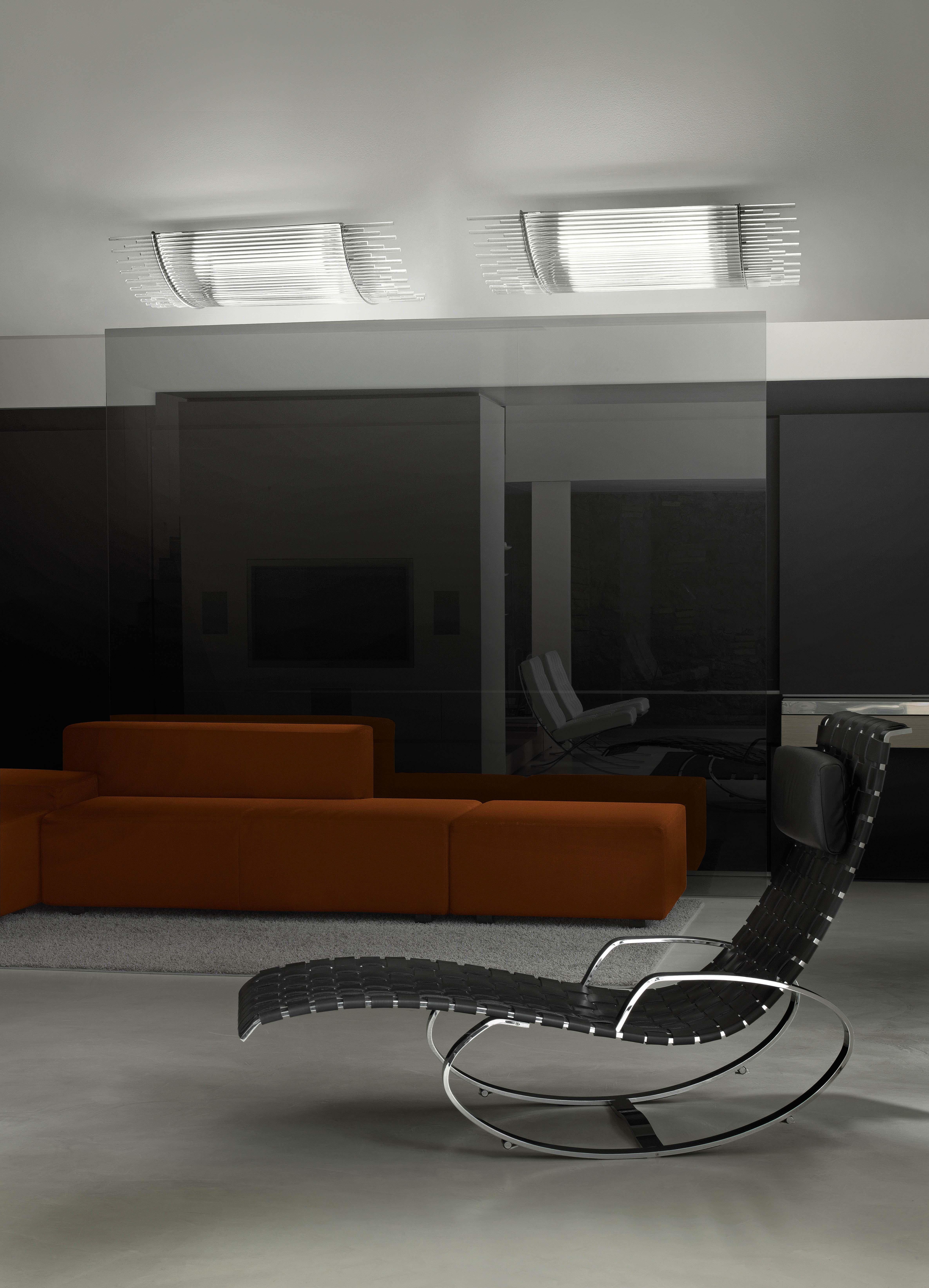 Moderne Plafonnier Diadema PL 80 en cristal de Murano et cadre métallique en vente