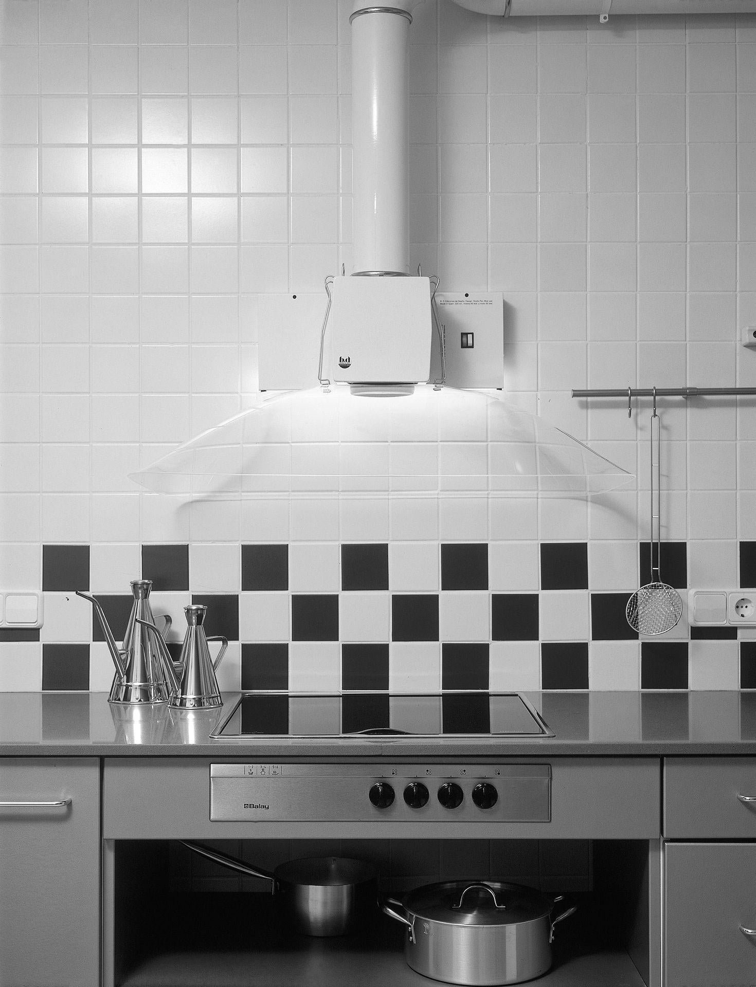 Painted Diafana Kitchen Hood by Lluis Clotet & Oscar Tusquets