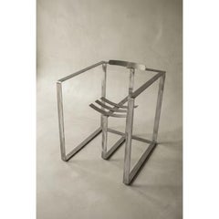 Diaframma Geometrical Armchair in Stainless Steel by Metalmorphosis Studio