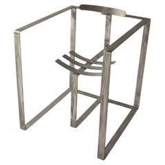 Diaframma Geometrical Armchair in Stainless Steel by Metalmorphosis Studio