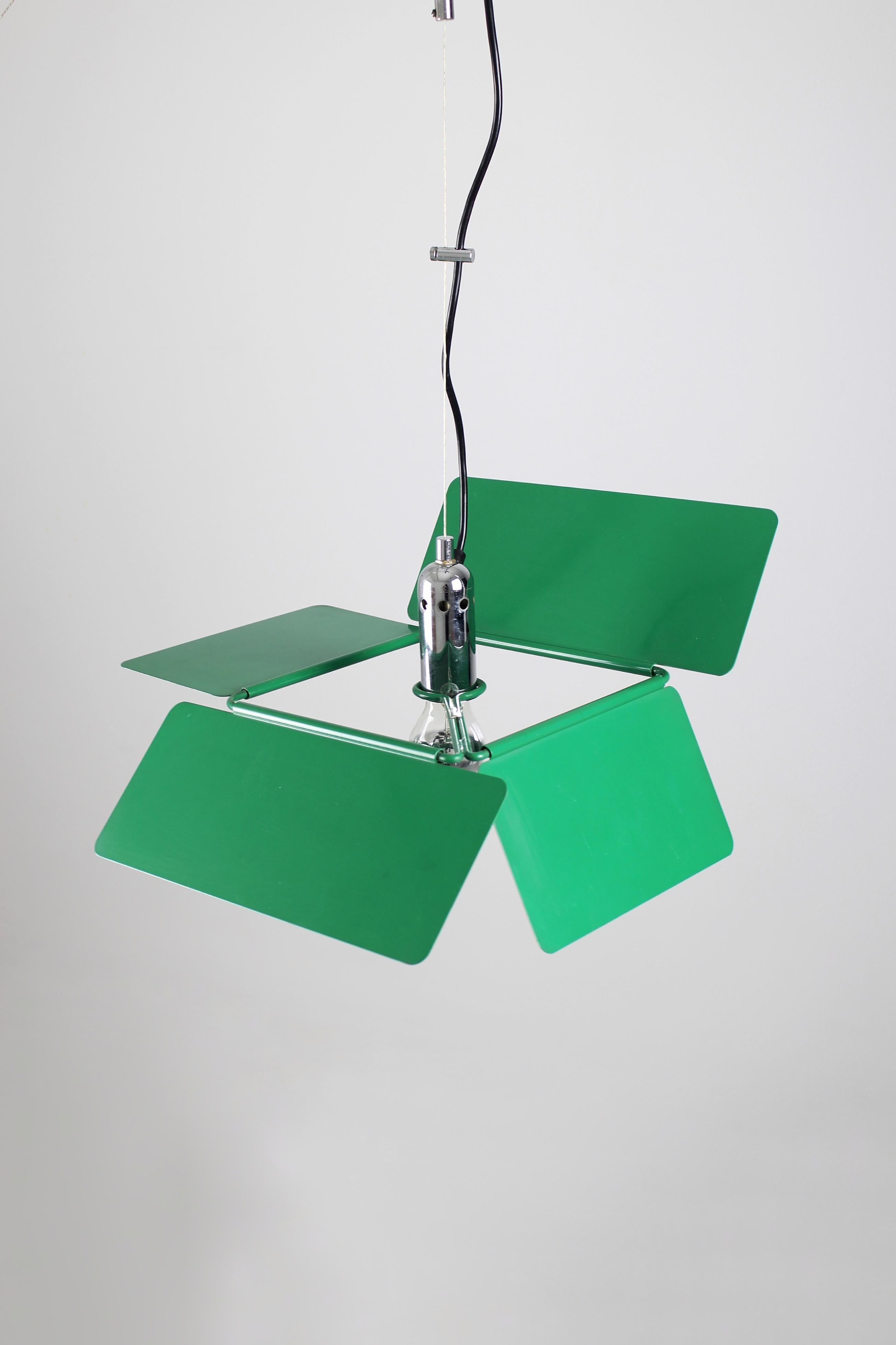 Diaframma pendant lamp by Fabio Lenci for Guzzini, 1974 For Sale 1