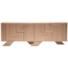 Diago cabinet, in oak wood and brass, by DebonaDemeo for Medulum