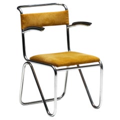 'Diagonaalstoel' Armchair by W.H. Gispen, Netherlands, circa 1930