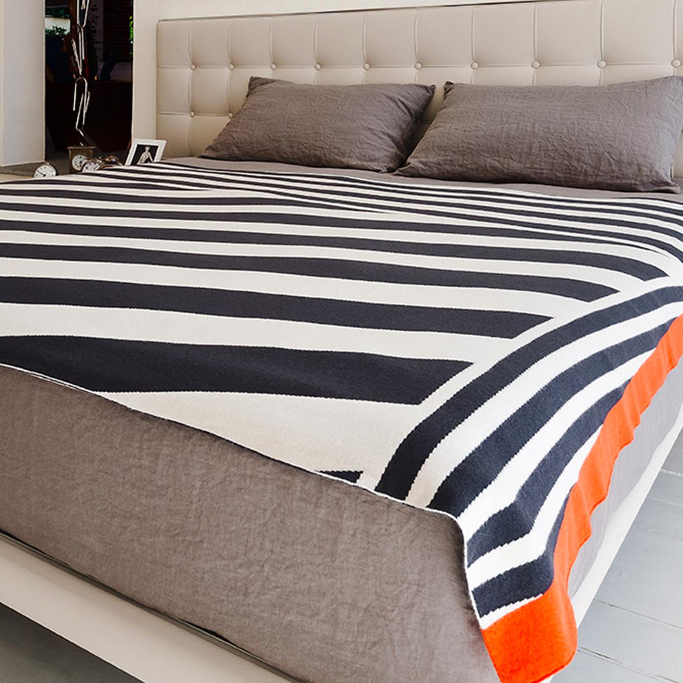 Modern Diagonal Bands Blanket by Roberta Licini