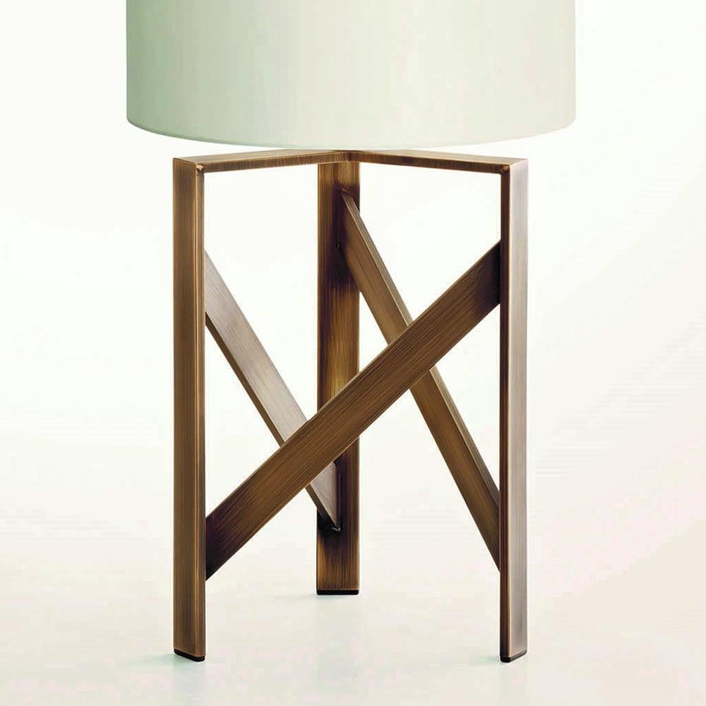 Bronzed Diagonal Bronze Table Lamp For Sale